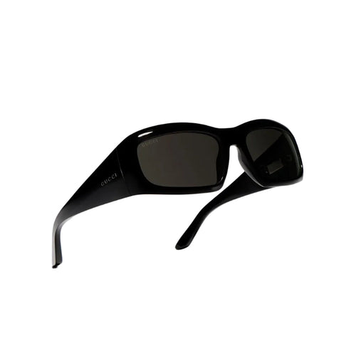 Gucci Men Rectangular Acetate Frame Black Sunglasses