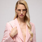 Gucci Women Rectangular Frame Rose Gold Sunglasses