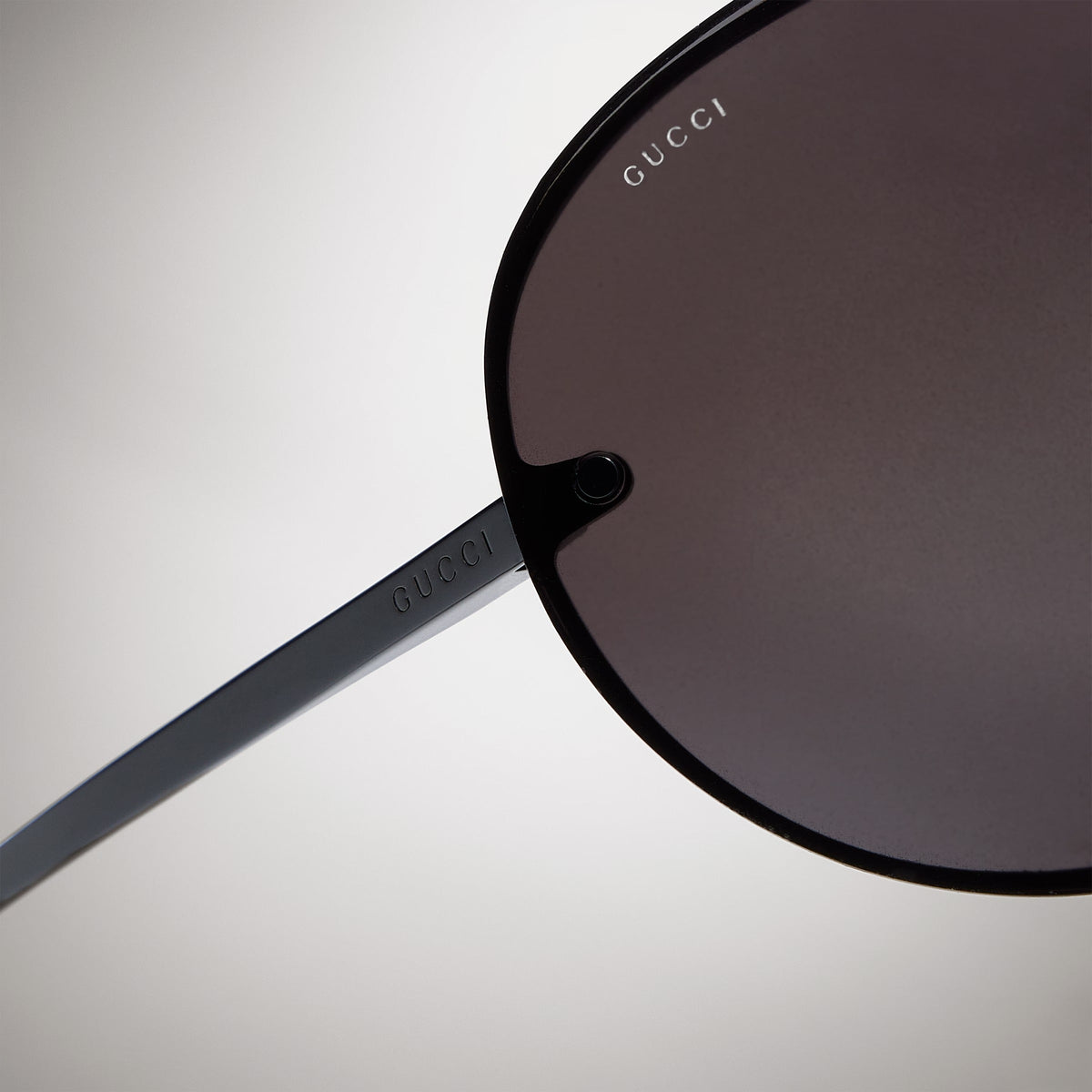 Gucci Unisex Mask Frame Smoke Gray Sunglasses