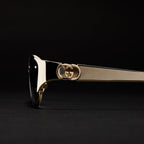 Gucci Women Oval Frame Gold Tone sunglasses