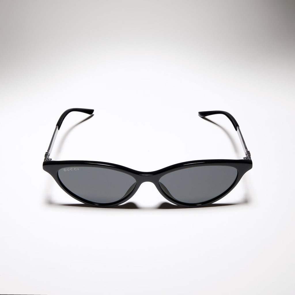 Gucci Women Cat-eye Frame Deep Black Sunglasses