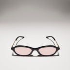 Gucci Women Oval Frame Smoky Black sunglasses