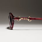 Gucci Women Cat-eye Frame Transparent Burgundy Sunglasses