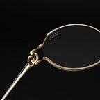 Gucci Women Round Frame Light Gold Sunglasses