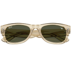 Ray Ban Men Square Frame Polished Beige Sunglasses