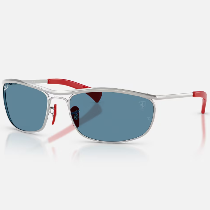 Ray Ban Men Oval Frame Silver Sunglasses