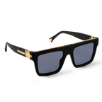 Louis Vuitton Men Square Frame Crow Black Sunglasses