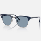 Ray Ban Men Square Frame Matte Blue Sunglasses