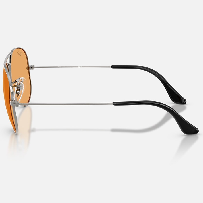 Ray Ban Women Pilot Frame Shiny Polished Gunmetal Sunglasses