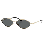 Ray Ban Men Oval Frame Polished Pale Gold Sunglasses