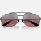 Ray Ban Men Square Frame Gunmetal Sunglasses