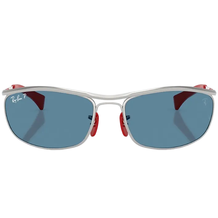 Ray Ban Men Oval Frame Silver Sunglasses