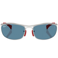Ray Ban Men Oval Frame Silver Sunglasses