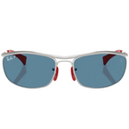 Ray Ban Men Oval Frame Silver Sunglasses
