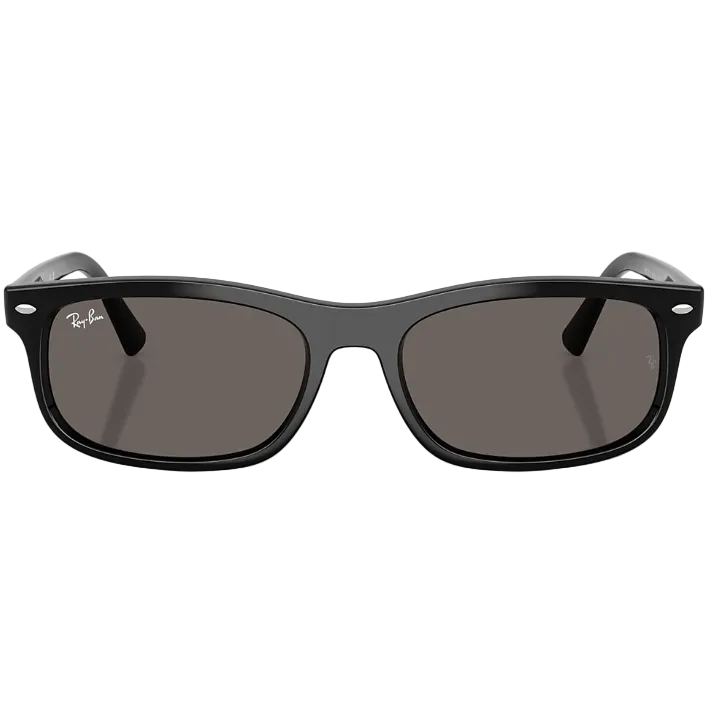 Ray Ban Men Rectangle Frame Smoky Black Sunglasses
