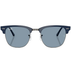 Ray Ban Men Square Frame Matte Blue Sunglasses