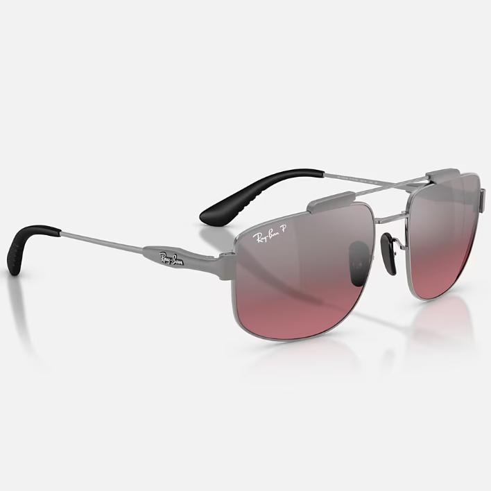 Ray Ban Women Square Frame Gunmetal Sunglasses