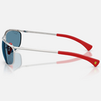 Ray Ban Men Oval Frame Silver Sunglasses