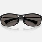 Ray Ban Men Oval Frame Dusty Black Sunglasses