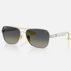 Ray Ban Men Square Frame Royal Silver Sunglasses