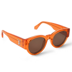 Louis Vuitton Men Round Frame Orange Sunglasses