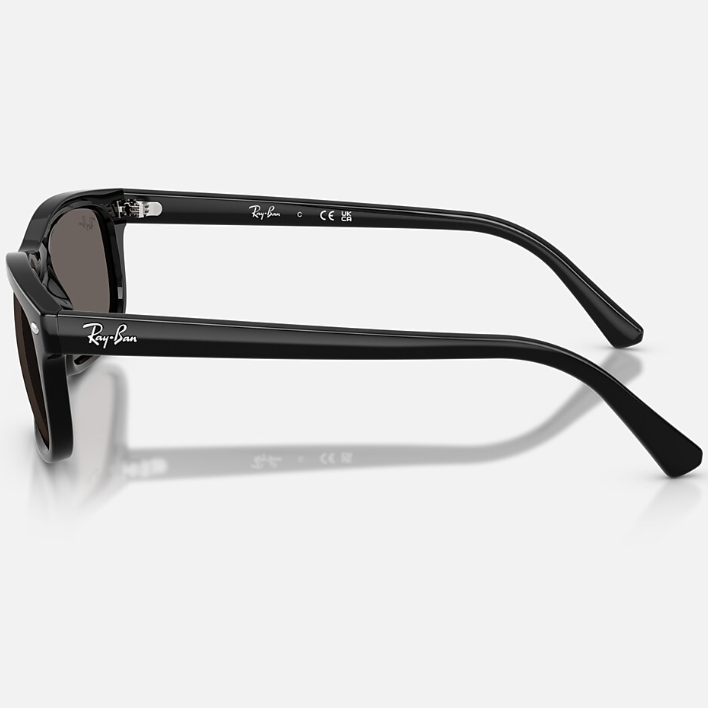 Ray Ban Men Rectangle Frame Smoky Black Sunglasses