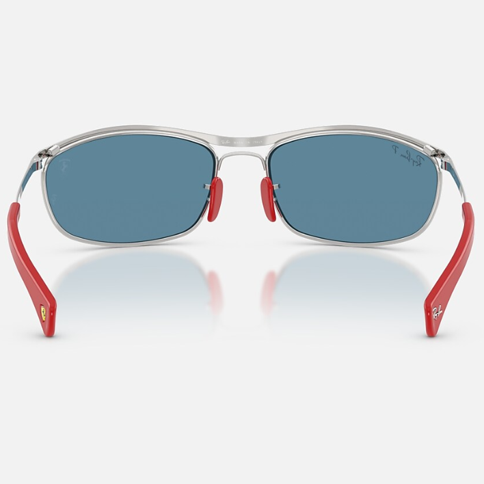 Ray Ban Men Oval Frame Silver Sunglasses
