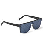 Louis Vuitton Men Mask Frame Shiny Matte Black Sunglasses