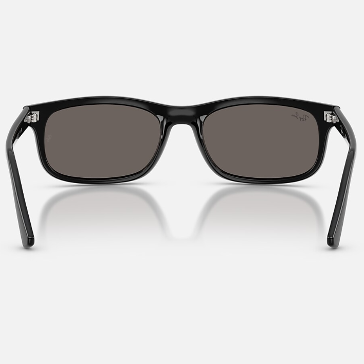 Ray Ban Men Rectangle Frame Smoky Black Sunglasses