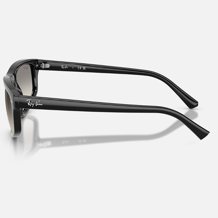 Ray Ban Men Irregular Frame Smoky Black Sunglasses