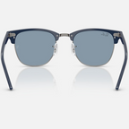 Ray Ban Men Square Frame Matte Blue Sunglasses