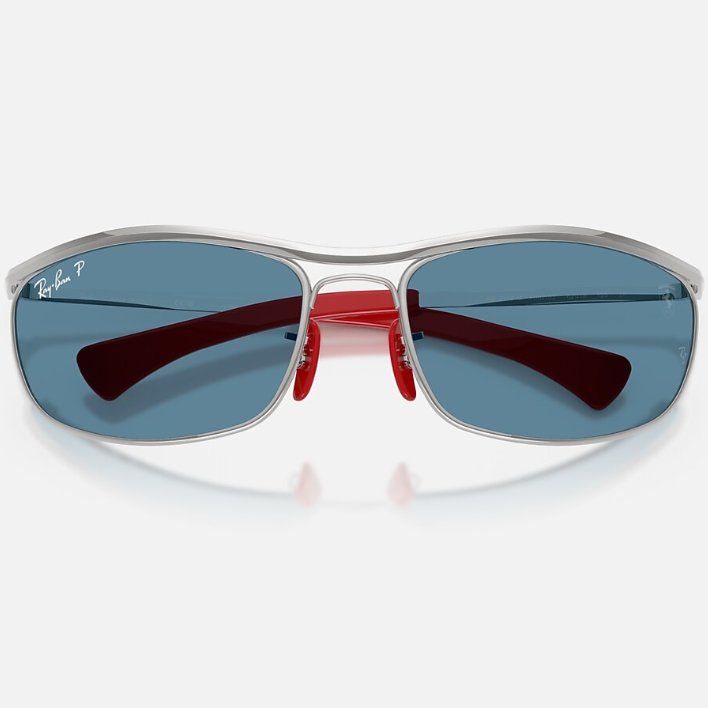Ray Ban Men Oval Frame Silver Sunglasses