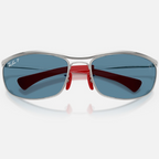 Ray Ban Men Oval Frame Silver Sunglasses