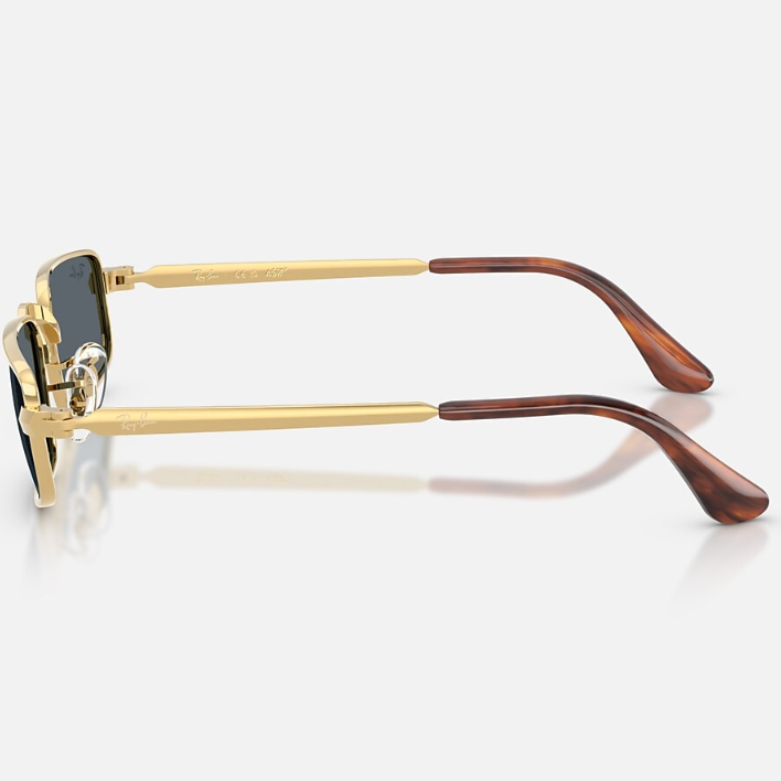 Ray Ban Men Pillow Frame Arista Gold Sunglasses