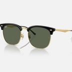 Ray Ban Men Square Frame Polished Opal Black Sunglasses
