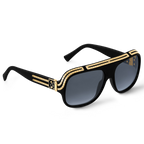 Louis Vuitton Men Pilot Frame Smoky Black Sunglasses