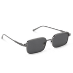 Louis Vuitton Men Square Frame Shiny Dusty Black Sunglasses