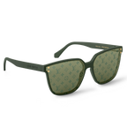 Louis Vuitton Men Square Frame Green Sunglasses