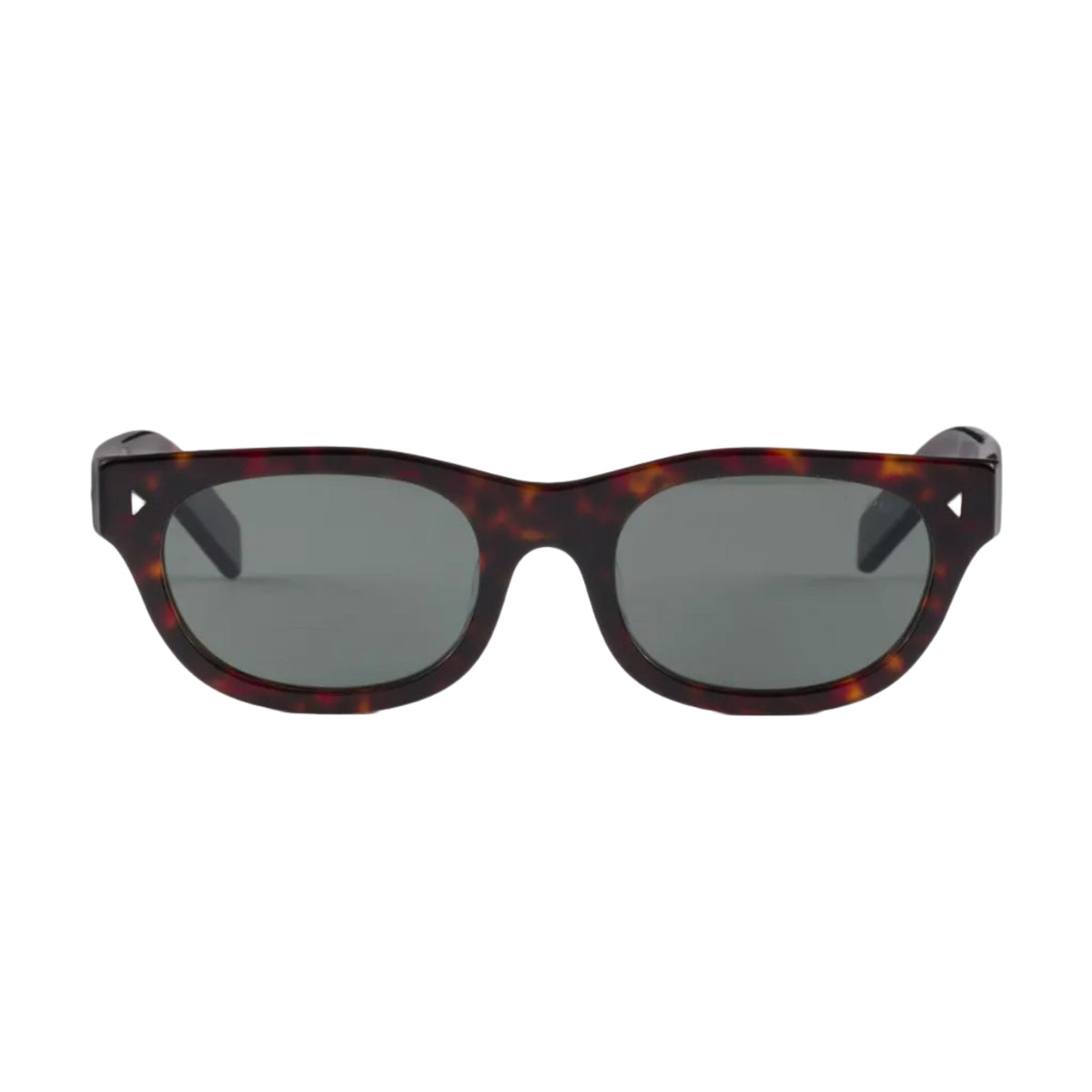 Prada Men Oval Frame Briarwood Tortoiseshell Sunglasses