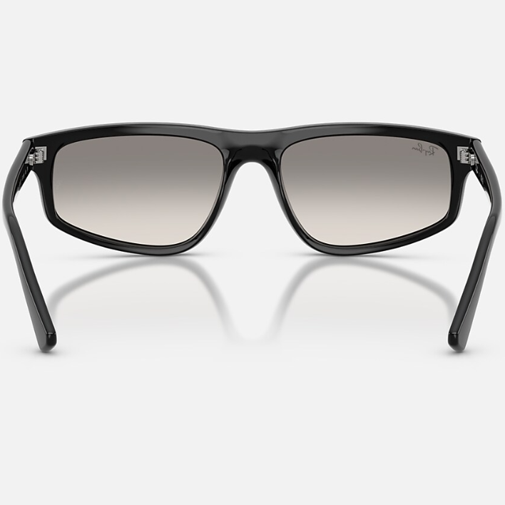 Ray Ban Men Irregular Frame Smoky Black Sunglasses