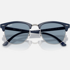 Ray Ban Men Square Frame Matte Blue Sunglasses