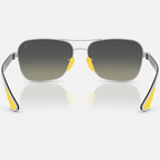 Ray Ban Men Square Frame Royal Silver Sunglasses