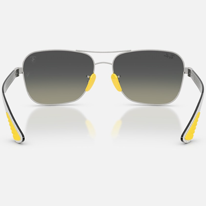 Ray Ban Men Square Frame Royal Silver Sunglasses