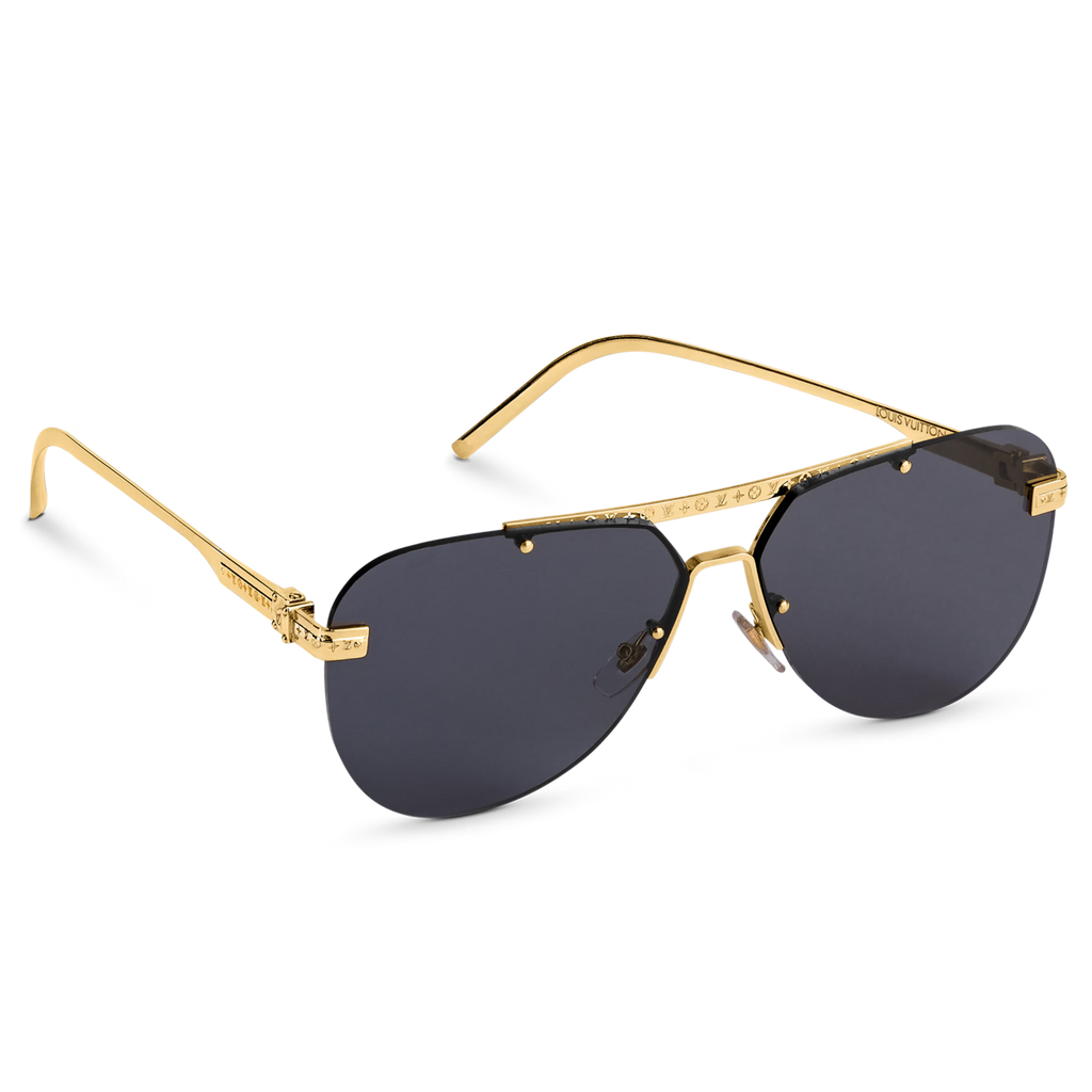 Louis Vuitton Men Pilot Frame Classic Gold Sunglasses