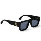 Louis Vuitton Men Rectangular Frame Smoky Black Sunglasses