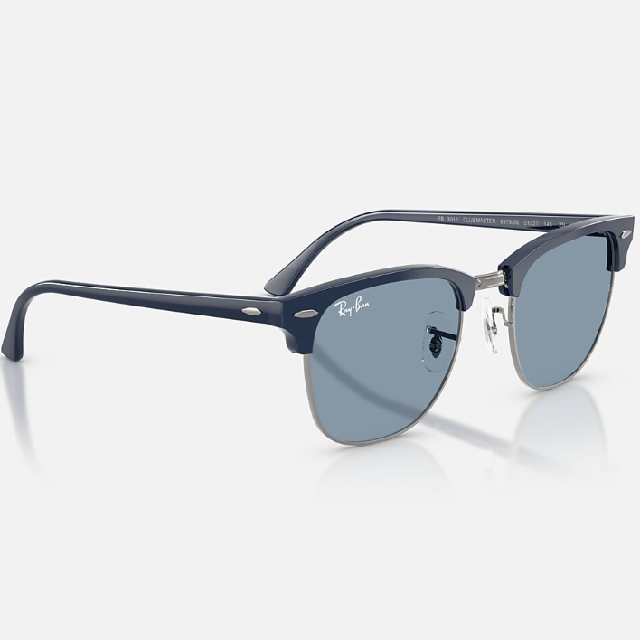 Ray Ban Men Square Frame Matte Blue Sunglasses