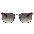 Ray Ban Men Square Frame Shiny Dark Black Sunglasses