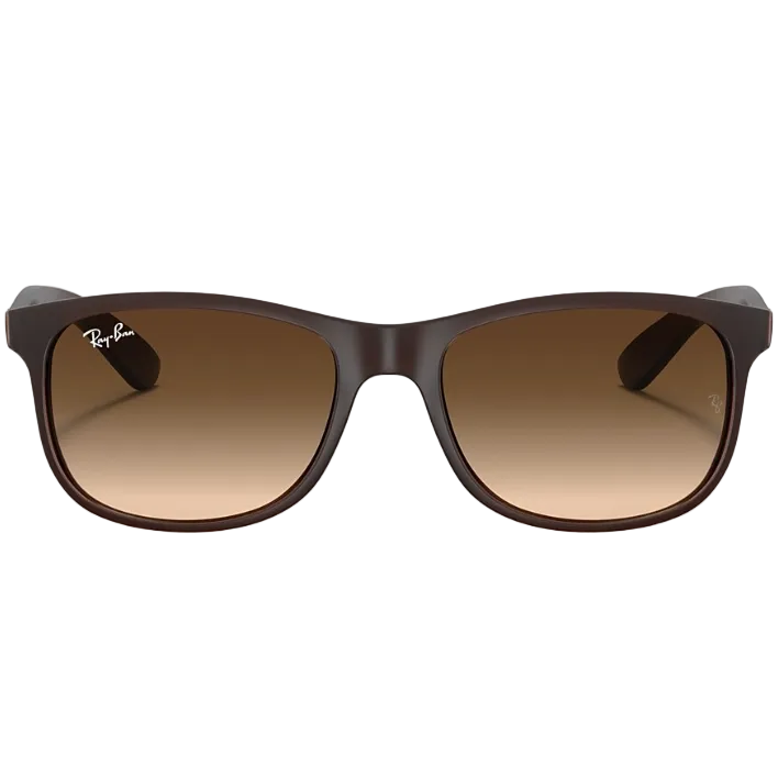 Ray Ban Men Square Frame Matte Brown Sunglasses