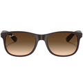 Ray Ban Men Square Frame Matte Brown Sunglasses