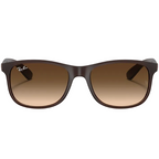 Ray Ban Men Square Frame Matte Brown Sunglasses